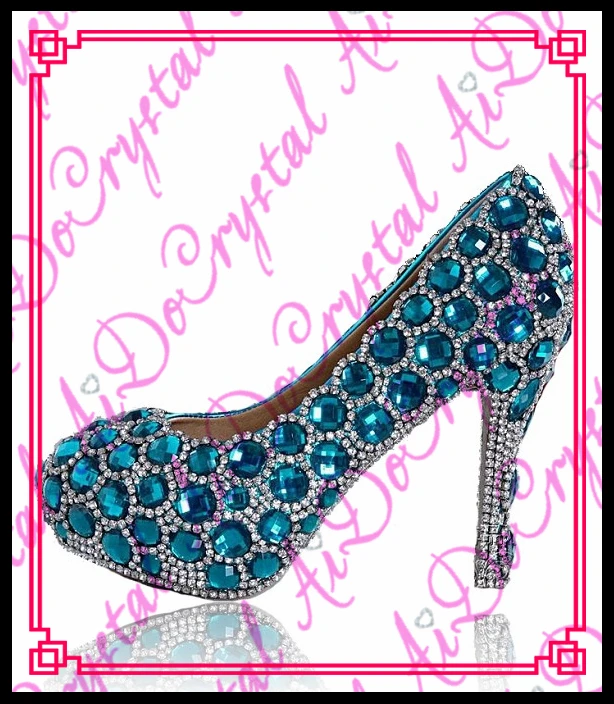 Aidocrystal Custom Colors Women Spring Summer Autumn Shoes Diamond Crystal Lady Party Wedding Pump High Heels