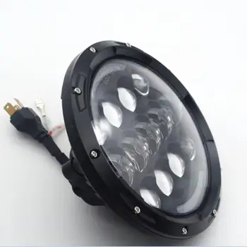 Super Bright 105W Black Projector LED Headlight 6000K White led Headlamp for Harley Wrangler JK 2 Door Hummer FJ Cruiser