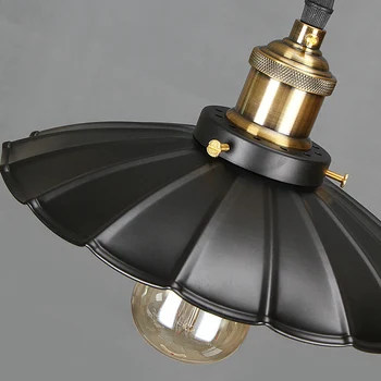 Pendant light black white Edison bulb American village lamps Hanging Lamp luminarie Pendant lamp Industrial retro style iron Art
