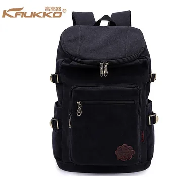 KAUKKO Large Capacity 14 to 15 inch Laptop Canvas Backpack Multifunction Practical Men Business Casual School Travel Daypack