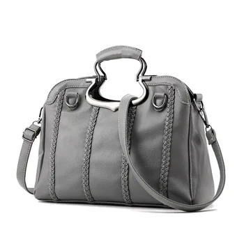 2017 Fashion Weaving Grain Women PU Leather Handbag Girl Shoulder Crossbody Bag Multifunction Shopping Travel Pouch