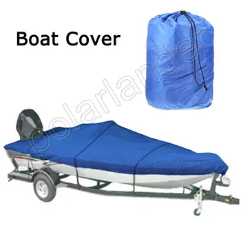 NEW HOT SELL Heavy Duty Boat Cover 17-19ft Boat Covers Waterproof With 210D Oxford Cover For Caravana V-hull Boat With Beam Blue