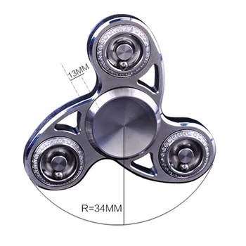 Tri-Spinner Fingertips Sliver Rudder model Fidget Spinner Anxiety Stress Adults Kid Spinner Toys For Autism and ADHD