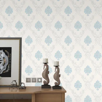 European Luxury Damask Fresh 3D Wallpaper For Living Room Bedroom Walls PVC Embossed Vintage Wall Paper Roll TV Sofa Background