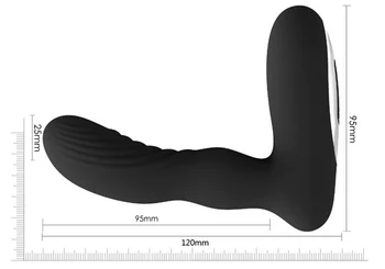 USB Waterproof 3 Mode Tickling 12 Mode Vibrating Prostate Massager G Spot & Perineum Stimulator Vibrators Anal Sex Toy for Man
