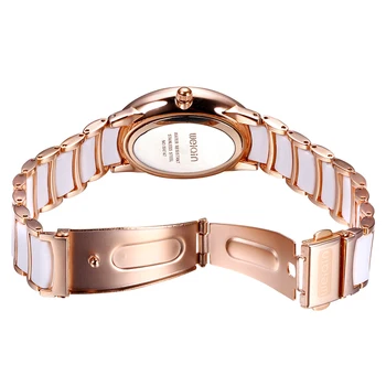 WEIQIN Brand 2017 Ladies Imitation Genuine Watch Luxury Gold Bracelet Watches Alloy Strap Women Dress Watch relogio feminino