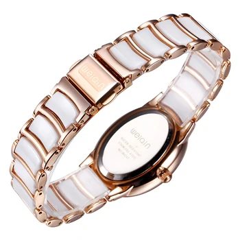 WEIQIN Brand 2017 Ladies Imitation Genuine Watch Luxury Gold Bracelet Watches Alloy Strap Women Dress Watch relogio feminino