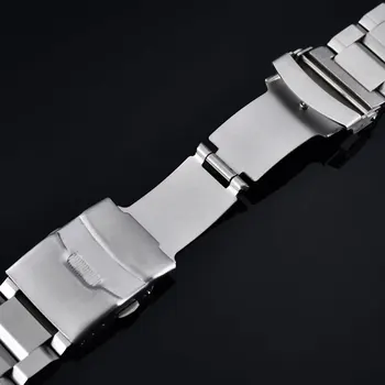 Silvery 22mm Men Woman Stainless Steel Watch Band With 2 Spring Bars For Business Smart Watches Strap GD013522