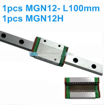 1pcs MGN12 L100mm linear rail + 1pcs MGN12H