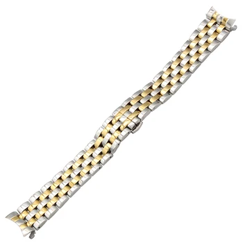 Stainless Steel Watchband Curved End Strap for Patek Philippe Men Women Watch Band Butterfly Clasp Wrist Bracelet 18mm 20mm 22mm