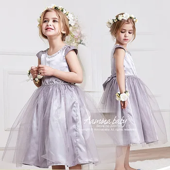 5p345 Baby Girls Dress 2017 New party dresses Princess Girls kids clothes wholesale baby boutique clothing