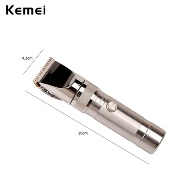 Kemei Rechargeable Men Hair Clipper Styling Electric Professional Ceramic Blade Hair Trimmer Cutting Machine Shaver Haircut Tool