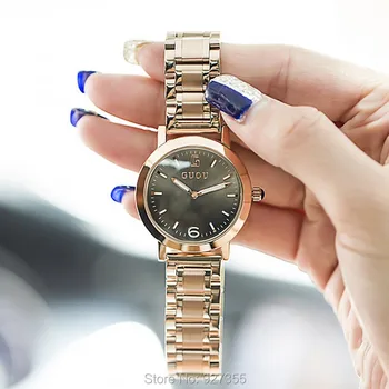6 Colors Hongkong Brand Women Gradient color Watches Stainless Steel sample watch Women Dress Watches gift watch