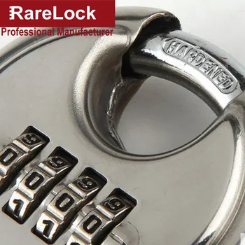 Rarelock Round 4 Digit Code Password Resettable Combination Cupboard Door Box Suitcase Lock Padlock