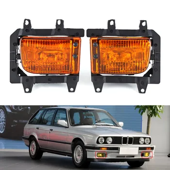 Car Front Bumper Fog Lights Lamp Lens Kit for BMW E30 3-Series (1985-1993)