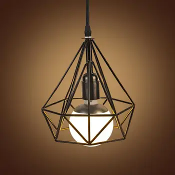 Vintage Iron Industrial Pendant Light Bar Cafe Restaurant Dining Room Loft Lamps Cages LED Pendant Lamp Hanging Lights Fixture