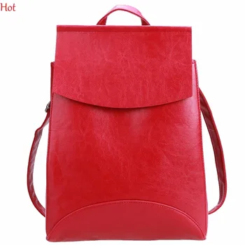New Fashion Leather Backpack Women Bags Preppy Style Backpack Girls School Bags Simple Shoulder Bags Women's Back Pack SVN030983