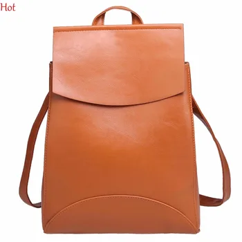 New Fashion Leather Backpack Women Bags Preppy Style Backpack Girls School Bags Simple Shoulder Bags Women's Back Pack SVN030983
