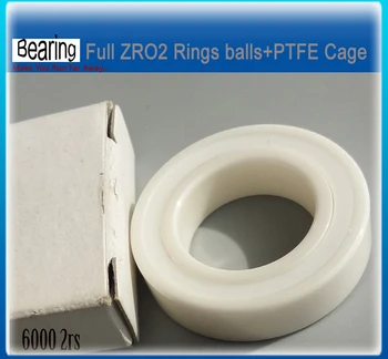 Double seals 6000 2rs CE ZRO2 Ceramic bearing 6000-2rs seals ceramic bike repair bearing 1 piece