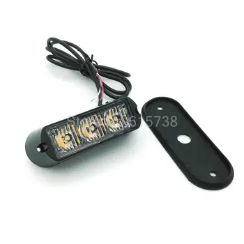 2pcs * 3 led 12V 24V Car Truck Flash fog light, Emergency Warning Light Bulb High Power auto lamp strobe lights