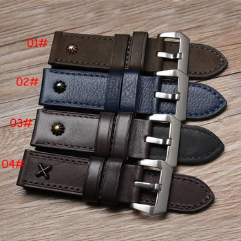 New high-quality Genuine leather watch accessories MEN watchband 24mm 26mm Leather watch Straps