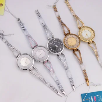 Crystal Rhinestone Shell Lady Women's Watch Japan Quartz Hours Clock Fine Fashion Dress Chain Bracelet Girl Gift Julius Box