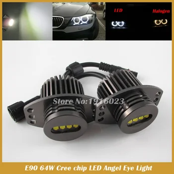 E90 E91 LED Angel Eyes for E90 E91 64W LED Marker headlight halo ring angel eye bulb
