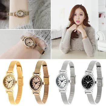 Women's Lady Wrist Watch Quartz Hours Fashion Dress Retro Bracelet Brand Steel Mini Girl Birthday Gift JA-568