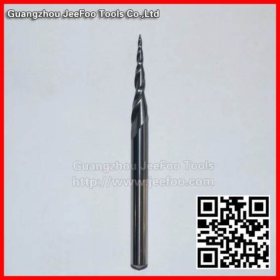 R0.5*30H*6D*75L*2F Customized HRC55 Cone Ball Nose Cutters,Tungsten Steel Carbide Router Bits, End Mill Tools, ALTiN,on Reliefs