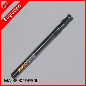 4*4*50L 4 Flutes Tungsten Metal End Milling Tools, CNC Router Bits, Metal Cutting Tool