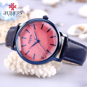 Lady Women's Watch Japan Quartz Retro Fine Hours Fashion Dress Bracelet Leather Valentine Girl Birthday Gift Julius Box