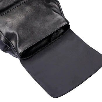 Pabojoe Genuine Leather Women Men Backpack School Shoulder Bag Laptop Holder
