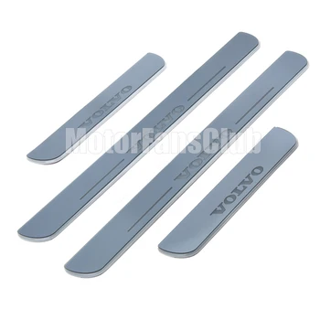 4PCS Stainless Steel LED Moving Front&Rear Door Sill Welcome Pedal For Volvo XC60 15 16