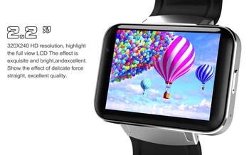 DM98 Bluetooth Smart Watch 2.2 inch Android 4.4 OS 3G Smartwatch Phone MTK6572A Dual Core 1.2GHz 4GB ROM Camera WCDMA GPS