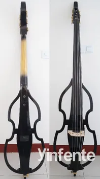 One left hand  5 string black 3/4 new  Electric Upright Double Bass Finish silent Powerful Sound
