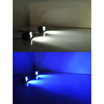 2x 24W White /Blue Color Strobeflash LED Work Light Bar 3X3