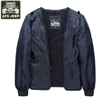 AFS JEEP Brand Winter Men's Down Jacket Thick Warm Windbreaker Fleece Jacket Men Casacas Para Hombre Jaqueta Masculino Inverno