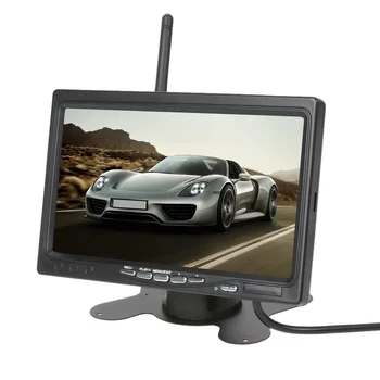 7 inch LCD Wireless Rear View Monitor CMOS 120 degree wide angle IR Night Vision Backup Camera Car Electronics