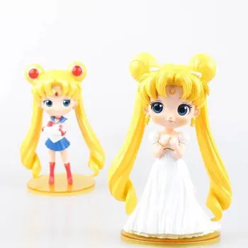 Anime Sailor Moon Wedding Tsukino Usagi Q Ver. PVC Action Figure Collectible Model Toy 15cm KT1705