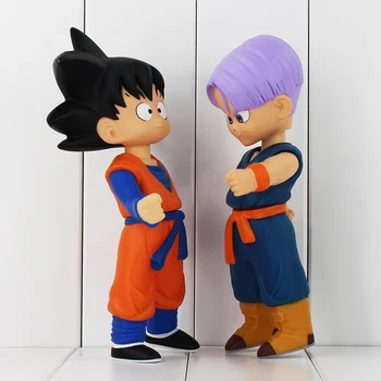 Cool 2pcs Dragon Ball Z 20CM Son Goku Son Goten VS Trunks PVC Action Figure Collectible Toys