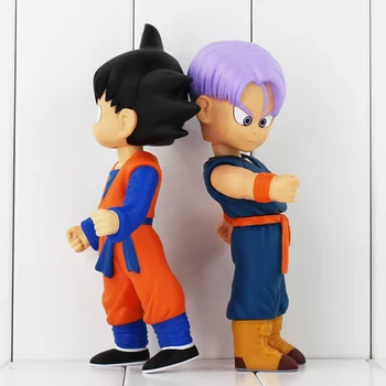 Cool 2pcs Dragon Ball Z 20CM Son Goku Son Goten VS Trunks PVC Action Figure Collectible Toys