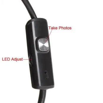 5.5mm Lens USB Endoscope 6 LED IP67 Waterproof Camera Endoscope 1M, Mini Camera Mirror As Gift Android OTG Phone Endoscopio