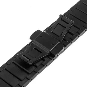 Quick Release Pin Watchband 16mm 18mm 20mm Universal Stainless Steel Watch Band Butterfly Clasp Strap Link Bracelet Black Silver