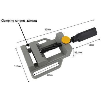Aluminum Mini Flat Clamp for Drill Stand Handle Engraving Workbench DIY Tool Milling Machine Manual Clamps for Woodworking