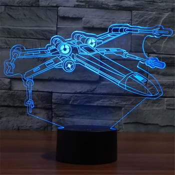 Star Wars Figure Toys Darth Vader Lightsaber Star Light Lamp 3D Millennium Falcon Toy LED Lamp Gift for Kids Children luminaria