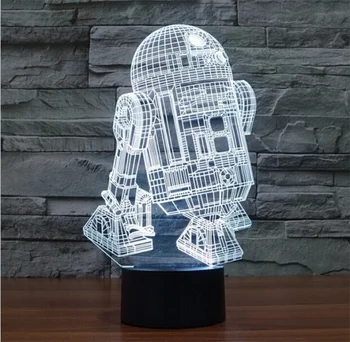 Star Wars Figure Toys Darth Vader Lightsaber Star Light Lamp 3D Millennium Falcon Toy LED Lamp Gift for Kids Children luminaria