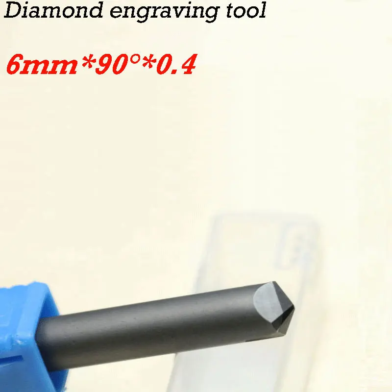 1pc 90 degree 6*0.4mm CNC diamond cutter carving tools stone router bits