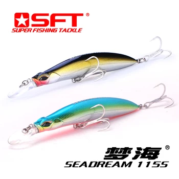 New Brand 115mm 27g  Sinking Minnow Fishing Lure Sea Bass Flounder SFT Brand
