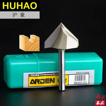 Arden - 1pc 6*10*120 3D V Wood Arden Router Bits Cnc Tool Router Bit End Mill For MDF Plywood Cork Plastic Acrylic PVC