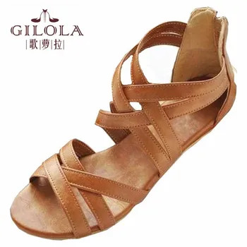 GILOLA new women sandals women shoes spring summer shoes black brown quality #Y0508616F